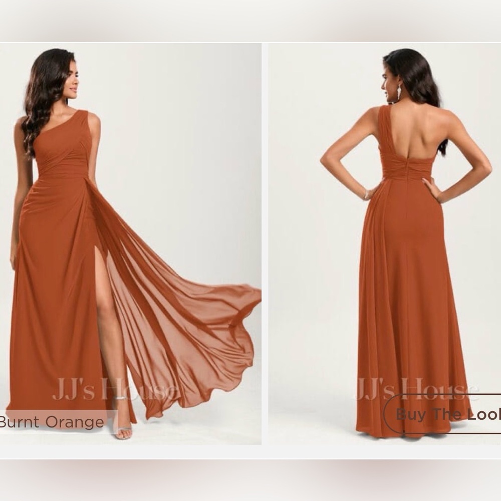 JJs House One Shoulder Rust Dress